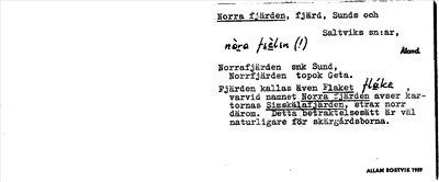 Bild på arkivkortet för arkivposten Norra fjärden