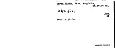 Bild på arkivkortet för arkivposten Norra åkern