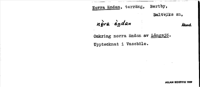 Bild på arkivkortet för arkivposten Norra ändan