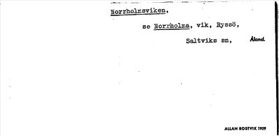 Bild på arkivkortet för arkivposten Norrholmsviken, se Norrholma
