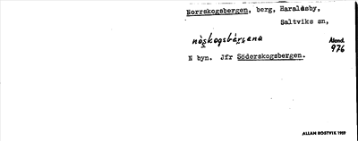 Bild på arkivkortet för arkivposten Norrskogsbergen