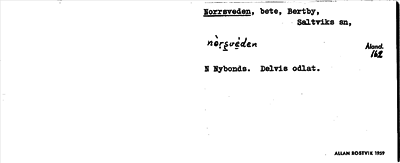 Bild på arkivkortet för arkivposten Norrsveden