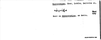 Bild på arkivkortet för arkivposten Norrsvedjan