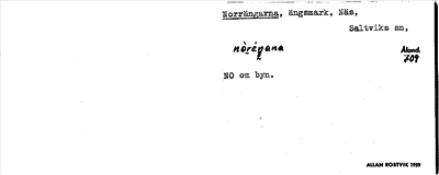 Bild på arkivkortet för arkivposten Norrängarna