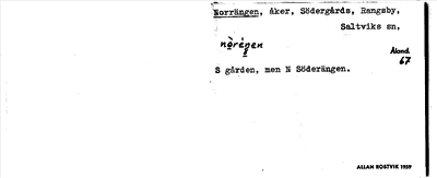 Bild på arkivkortet för arkivposten Norrängen