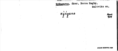 Bild på arkivkortet för arkivposten Nyängarna