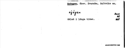 Bild på arkivkortet för arkivposten Nyängen