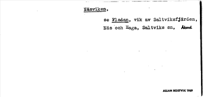 Bild på arkivkortet för arkivposten Näsviken, se Fladan