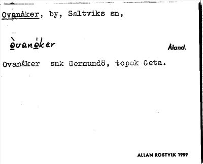Bild på arkivkortet för arkivposten Ovanåker