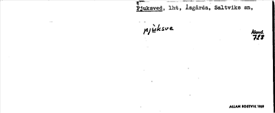 Bild på arkivkortet för arkivposten Pjuksved