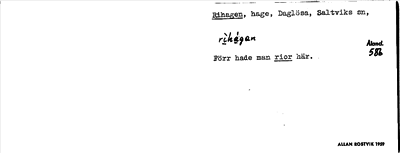 Bild på arkivkortet för arkivposten Rihagen