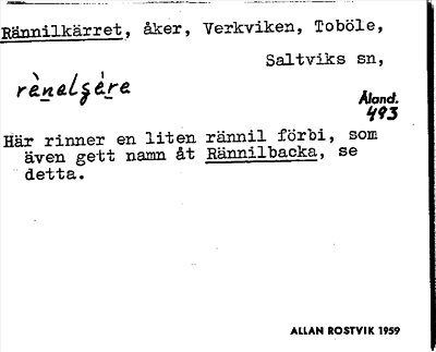 Bild på arkivkortet för arkivposten Rännilkärret