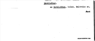 Bild på arkivkortet för arkivposten Rävklubbar, se Revklobben
