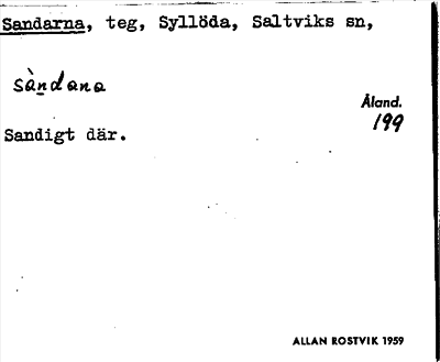 Bild på arkivkortet för arkivposten Sandarna