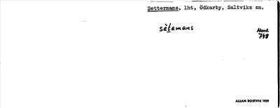 Bild på arkivkortet för arkivposten Settermans