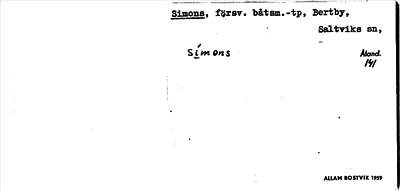 Bild på arkivkortet för arkivposten Simons