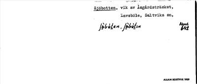 Bild på arkivkortet för arkivposten Sjöbotten