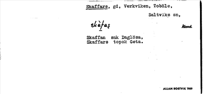 Bild på arkivkortet för arkivposten Skaffars
