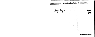 Bild på arkivkortet för arkivposten Skogskojan