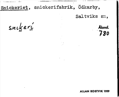 Bild på arkivkortet för arkivposten Snickeriet