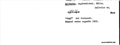 Bild på arkivkortet för arkivposten Solbacka