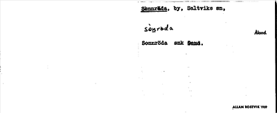 Bild på arkivkortet för arkivposten Sonnröda