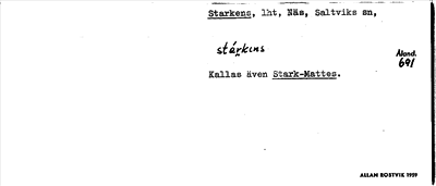 Bild på arkivkortet för arkivposten Starkens