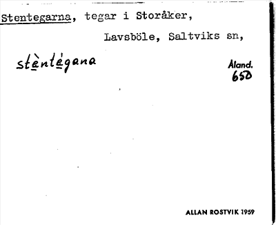 Bild på arkivkortet för arkivposten Stentegarna