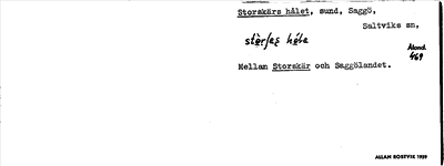 Bild på arkivkortet för arkivposten Storskärs hålet