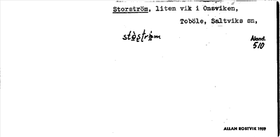 Bild på arkivkortet för arkivposten Storström