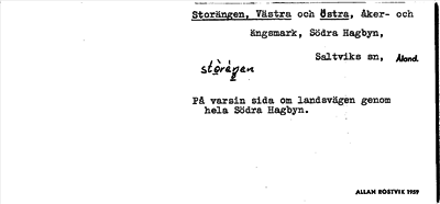 Bild på arkivkortet för arkivposten Storängen, Västra och Östra