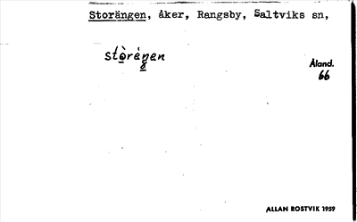 Bild på arkivkortet för arkivposten Storängen