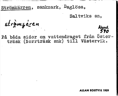 Bild på arkivkortet för arkivposten Strömkärren