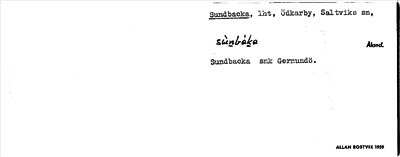 Bild på arkivkortet för arkivposten Sundbacka