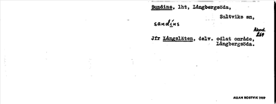 Bild på arkivkortet för arkivposten Sundins