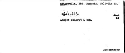 Bild på arkivkortet för arkivposten Söderkulla