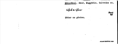 Bild på arkivkortet för arkivposten Söderåker