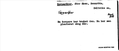 Bild på arkivkortet för arkivposten Torparåker
