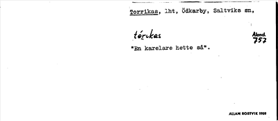Bild på arkivkortet för arkivposten Torrikas