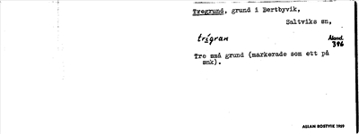 Bild på arkivkortet för arkivposten Tregrund
