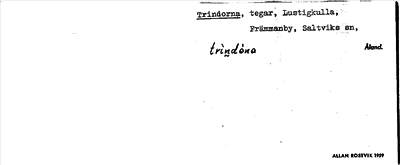 Bild på arkivkortet för arkivposten Trindorna