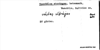 Bild på arkivkortet för arkivposten Vassböles storängen