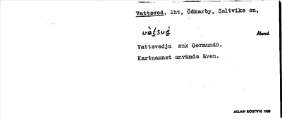 Bild på arkivkortet för arkivposten Vattsved