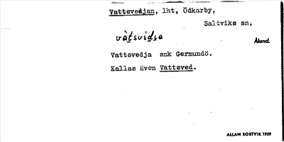 Bild på arkivkortet för arkivposten Vattsvedjan