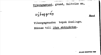 Bild på arkivkortet för arkivposten Viborgsgrund