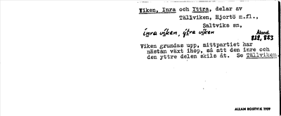 Bild på arkivkortet för arkivposten Viken, Inra och Yttra