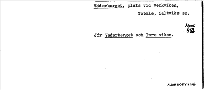 Bild på arkivkortet för arkivposten Väderberget