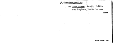 Bild på arkivkortet för arkivposten (*)Väderbergsviken, se Inre viken