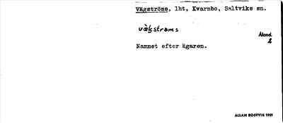 Bild på arkivkortet för arkivposten Vägströms