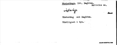 Bild på arkivkortet för arkivposten Västerängs